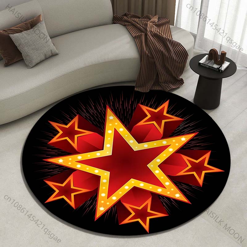 Home Textiles Luxury - Çoklu boyutlarda Beş parlayan kırmızı yıldız