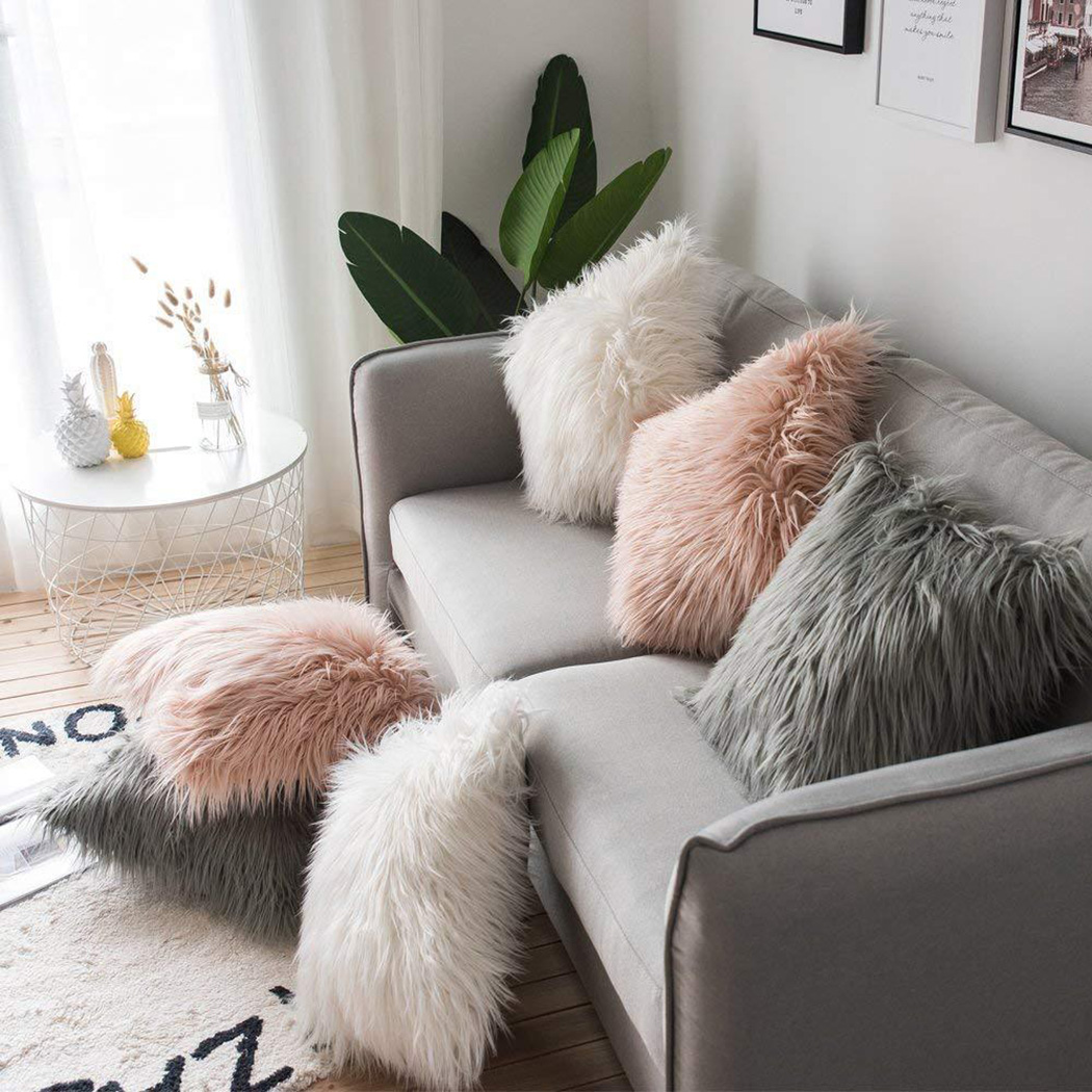 Yumuşak uzun kürk kabarık kane - Home Textiles Luxury incelemesi ve fiyatı