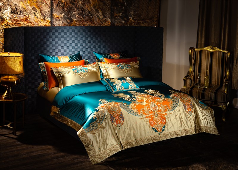 Altın nakış Patchwork nevresim - Home Textiles Luxury incelemesi ve fiyatı