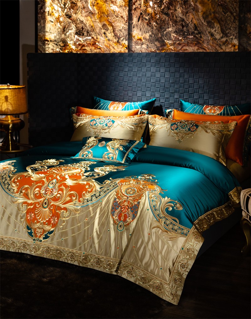 Altın nakış Patchwork nevresim - Home Textiles Luxury incelemesi ve fiyatı